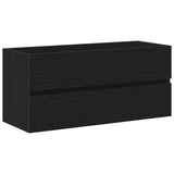 Vidaxl wastafelkast 100x38,5x45 cm spaanplaat zwart eikenkleurig