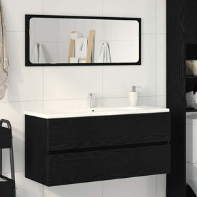 Vidaxl wastafelkast 100x38,5x45 cm spaanplaat zwart eikenkleurig
