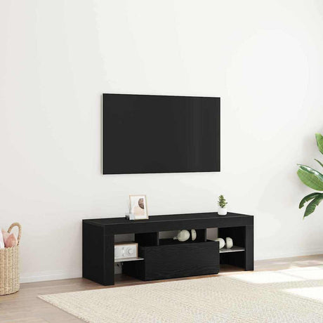 Vidaxl tv-kast 120 x 35 x 40 cm zwart eiken bewerkt hout