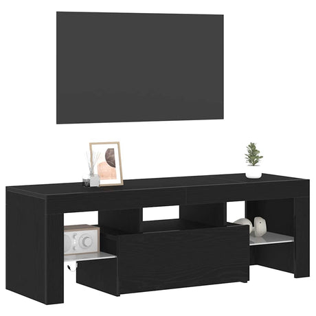 Vidaxl tv-kast 120 x 35 x 40 cm zwart eiken bewerkt hout