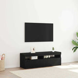 Vidaxl tv-kast 120 x 35 x 40 cm zwart eiken bewerkt hout