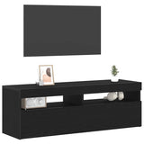 Vidaxl tv-kast 120 x 35 x 40 cm zwart eiken bewerkt hout