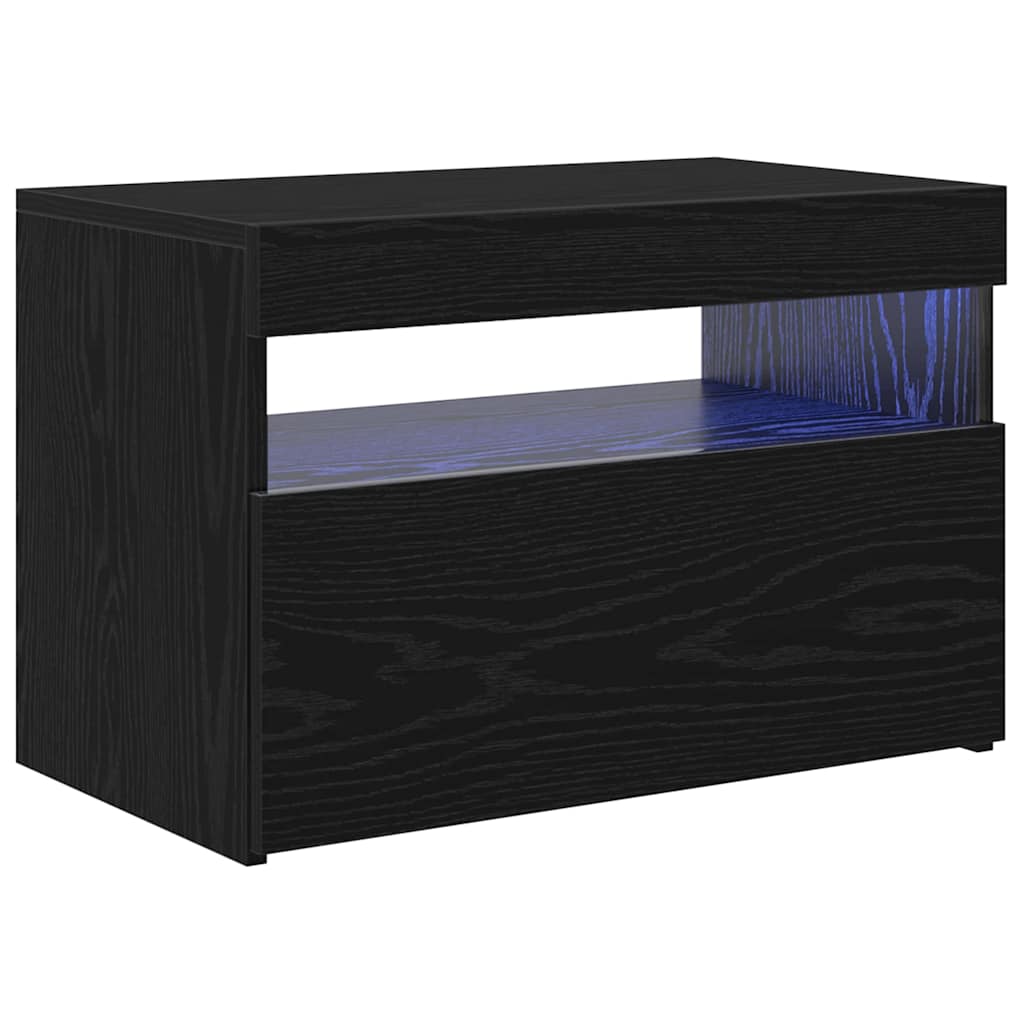 Vidaxl tv-kast 60 x 35 x 40 cm zwart eiken bewerkt hout