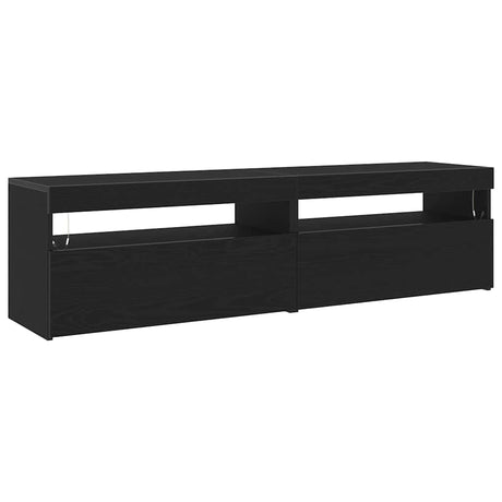 Vidaxl tv-kast 2 st zwart eiken bewerkt hout