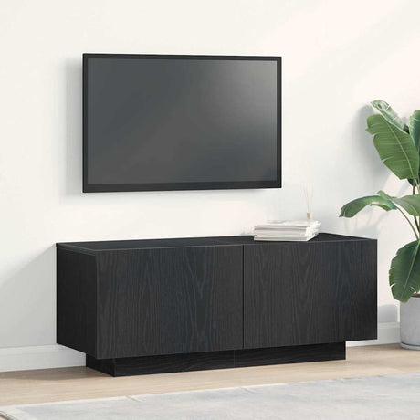 Vidaxl tv-kast 100 x 35 x 40 cm zwart eiken bewerkt hout
