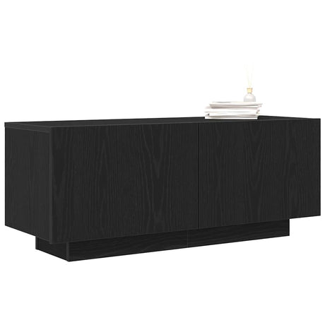 Vidaxl tv-kast 100 x 35 x 40 cm zwart eiken bewerkt hout