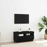 Vidaxl tv-kast 80 x 35 x 40 cm zwart eiken bewerkt hout