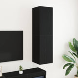 Vidaxl wand tv kast 30,5 x 30 x 110 cm zwart eiken bewerkt hout