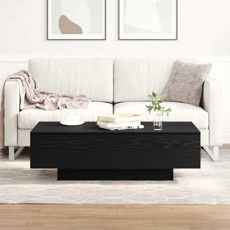 Vidaxl salontafel zwart eiken 100 x 49,5 x 31 cm bewerkt hout