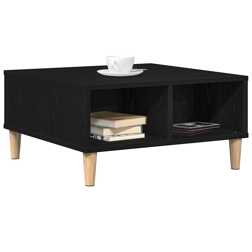 Vidaxl salontafel zwart eiken 60 x 60 x 30 cm bewerkt hout