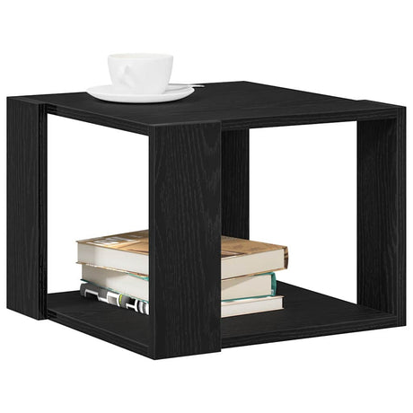 Vidaxl salontafel zwart eiken 40 x 40 x 30 cm bewerkt hout