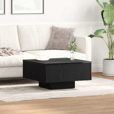 Vidaxl salontafel zwart eiken 60 x 60 x 31,5 cm bewerkt hout