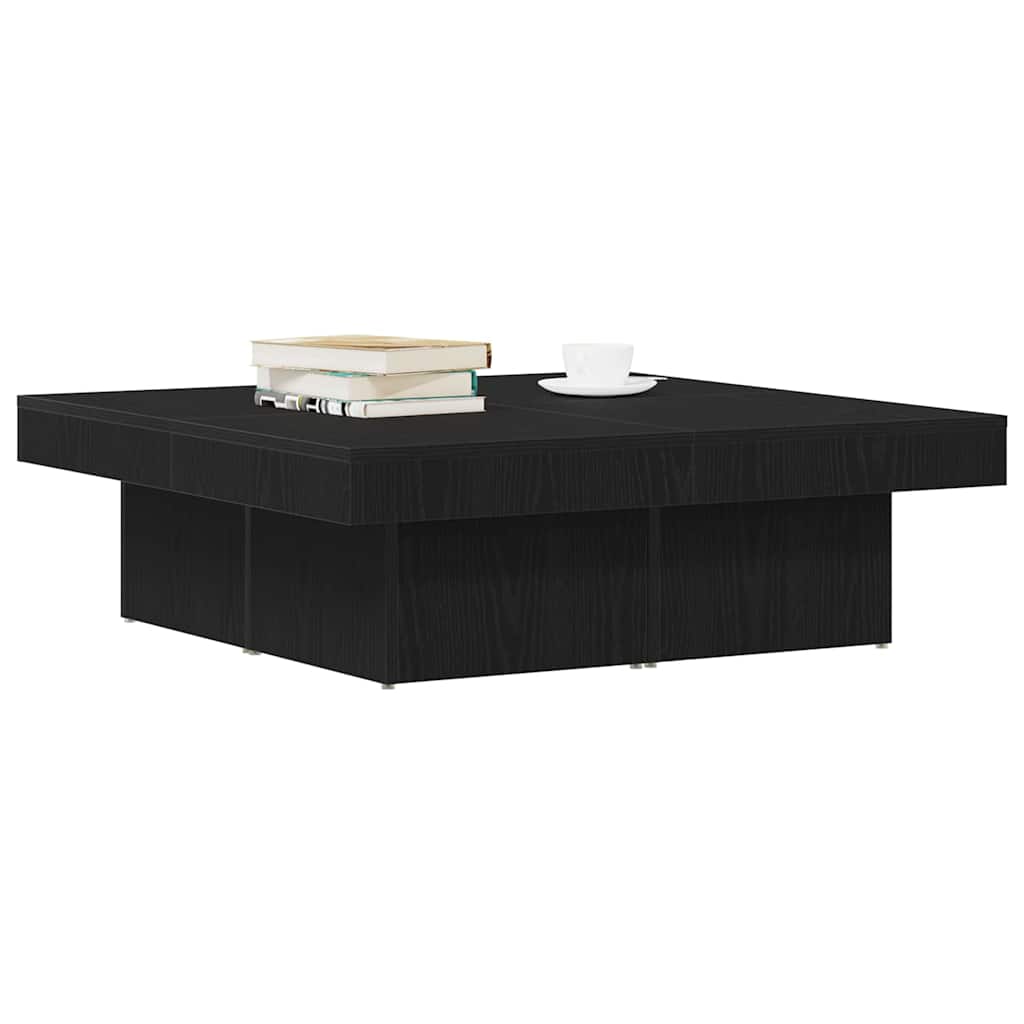 Vidaxl salontafel zwart eiken 90 x 90 x 28 cm bewerkt hout