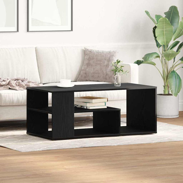 Vidaxl salontafel zwart eiken 100 x 50 x 40 cm bewerkt hout