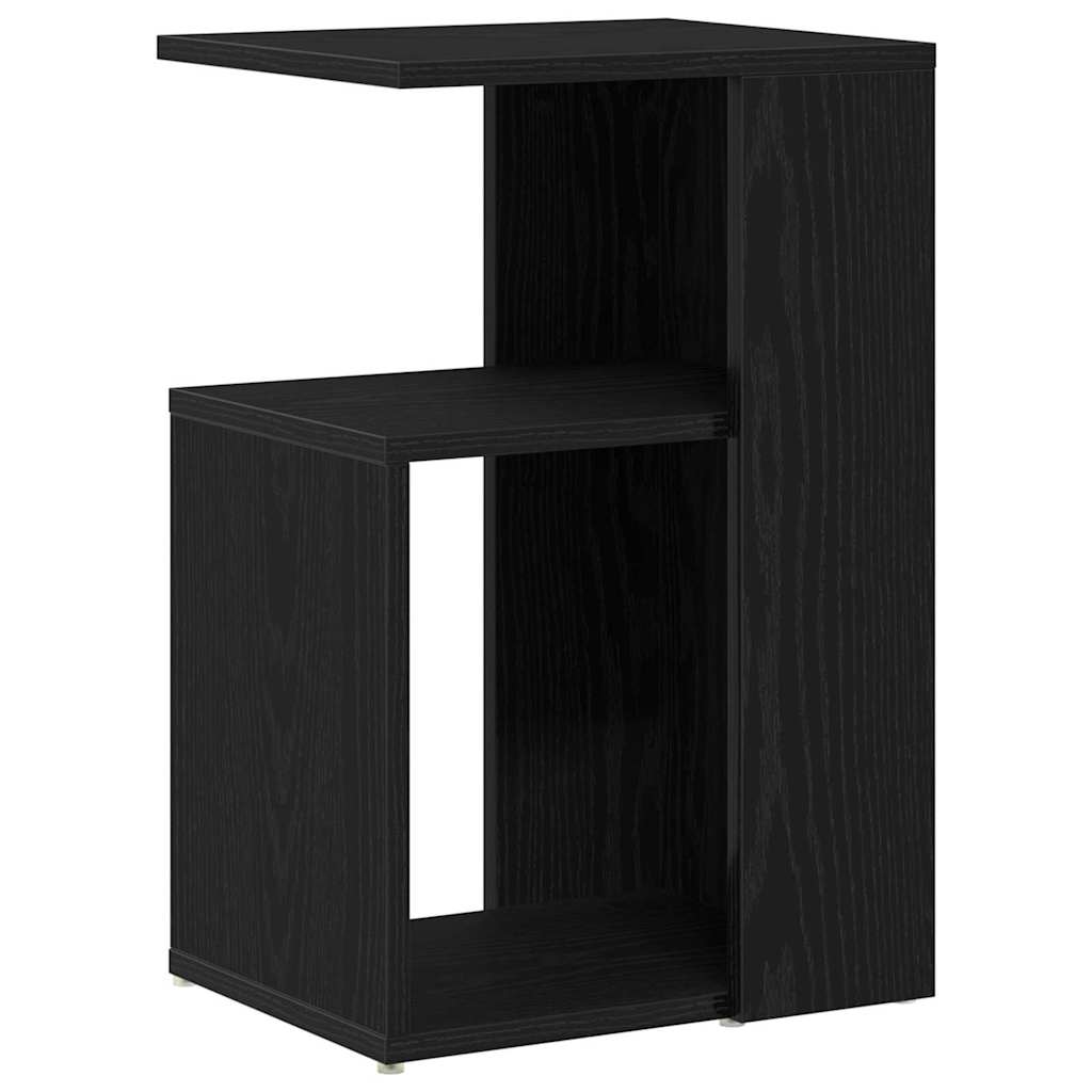 Vidaxl bijzettafel zwart eiken 36 x 30 x 56 cm bewerkt hout