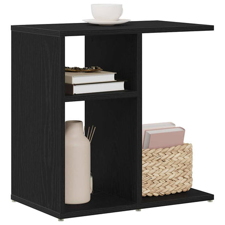 Vidaxl bijzettafel zwart eiken 50 x 30 x 50 cm bewerkt hout