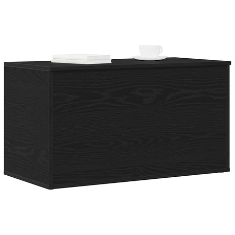 Vidaxl opslagdoos zwart eiken 84 x 42 x 46 cm bewerkt hout