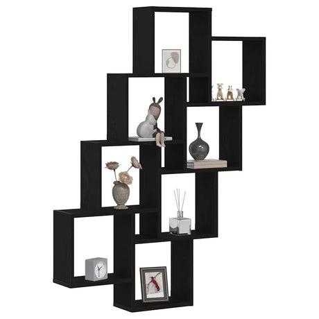 Vidaxl wandplank muurmontage zwart eiken 90 x 15 x 119,5 cm