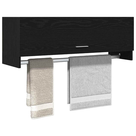 Vidaxl kledingkast zwart eiken 100 x 32,5 x 35 cm bewerkt hout