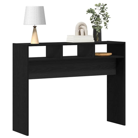 Vidaxl wandtafel zwart eiken 105 x 30 x 80 cm bewerkt hout