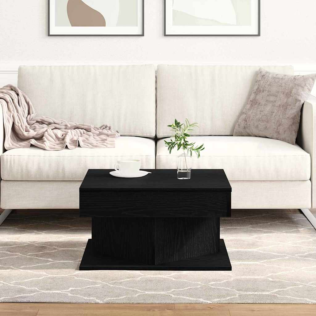 Vidaxl salontafel zwart eiken 57 x 57 x 30 cm bewerkt hout