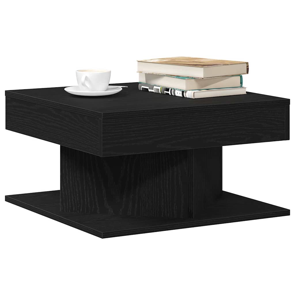 Vidaxl salontafel zwart eiken 57 x 57 x 30 cm bewerkt hout