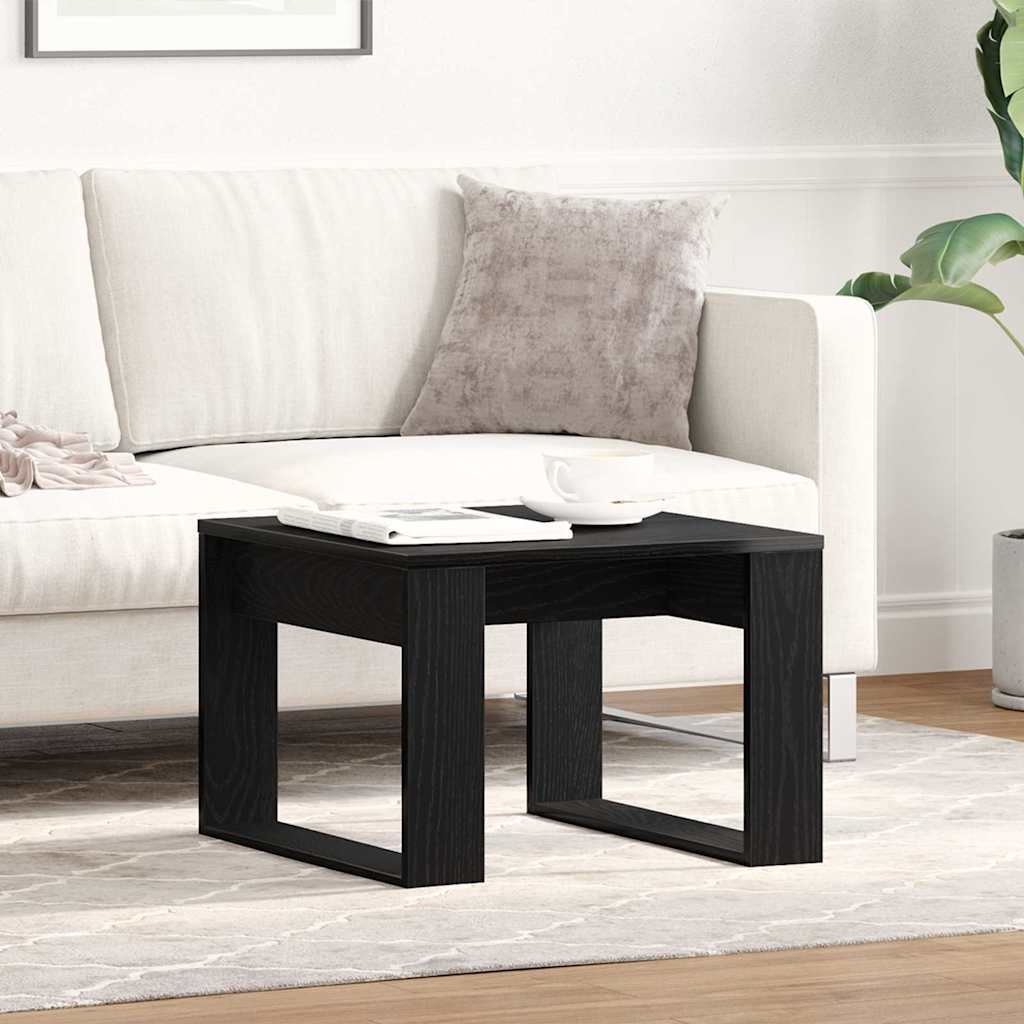 Vidaxl salontafel zwart eiken 50 x 50 x 35 cm bewerkt hout