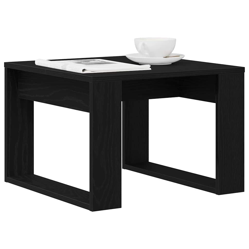Vidaxl salontafel zwart eiken 50 x 50 x 35 cm bewerkt hout