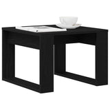 Vidaxl salontafel zwart eiken 50 x 50 x 35 cm bewerkt hout