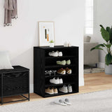 Vidaxl schoenenkast met plank zwart eiken 60 x 35 x 70 cm bewerkt hout