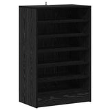 Vidaxl schoenenkast met plank zwart eiken 60 x 35 x 92 cm bewerkt hout