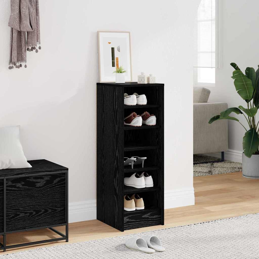 Vidaxl schoenenkast 32 x 35 x 90 cm bewerkt hout zwart eiken