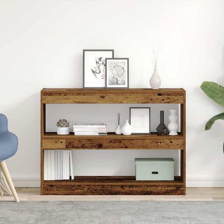 Vidaxl boekenkast 2-laags 100 x 30 x 72 cm bewerkt hout oud hout