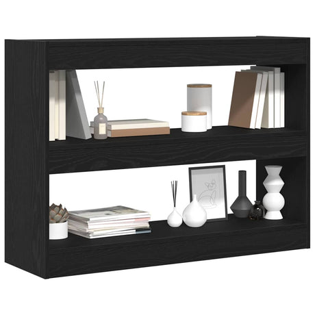 Vidaxl boekenkast 2-laags 100 x 30 x 72 cm bewerkt hout zwart eiken