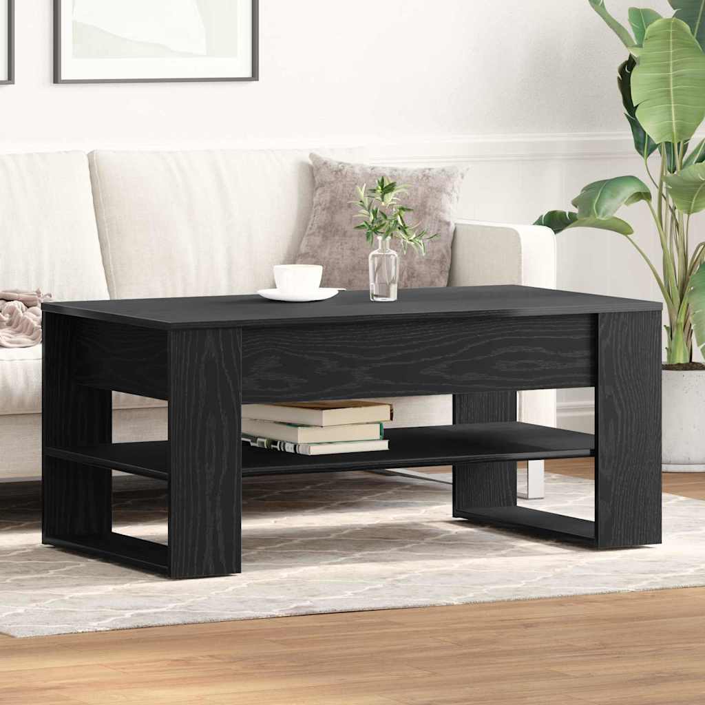 Vidaxl salontafel zwart eiken 102 x 55 x 45 cm bewerkt hout