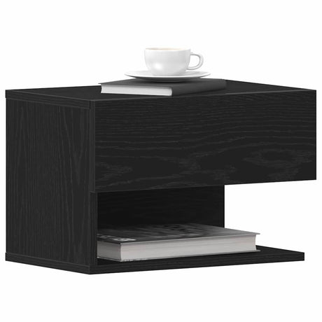 Vidaxl nachtkastje 2 st zwart eiken 46 x 30 x 30 cm bewerkt hout