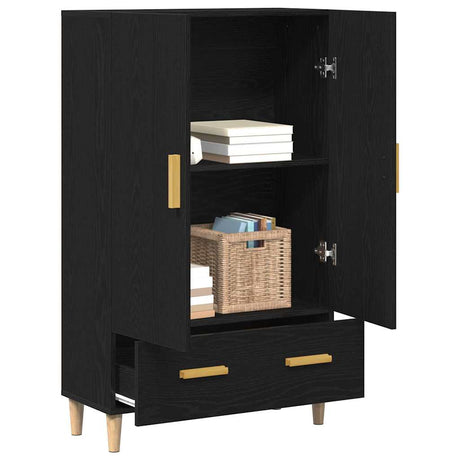 Vidaxl highboard zwart eiken 70 x 31 x 115 cm bewerkt hout
