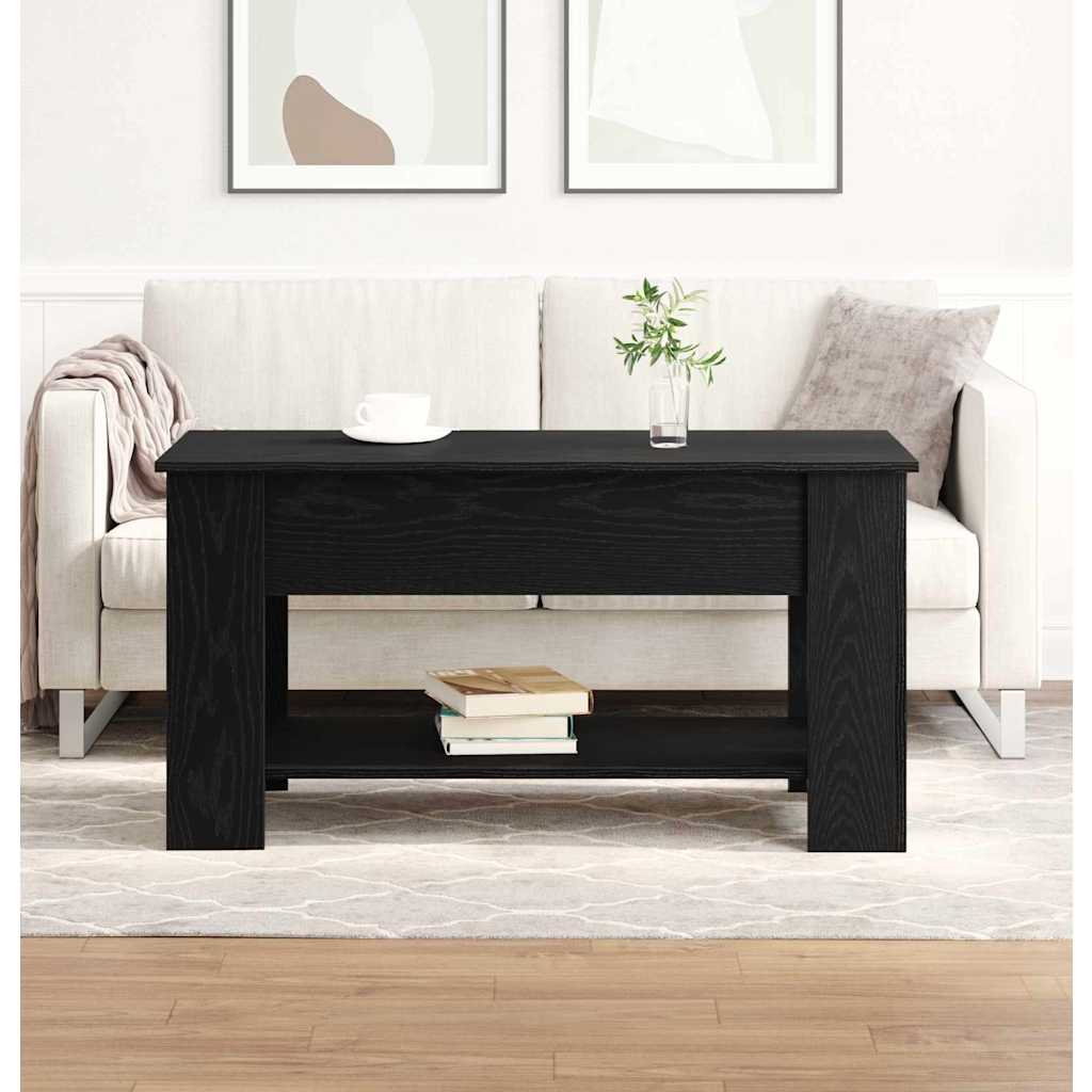 Vidaxl salontafel zwart eiken 101 x 49 x 52 cm bewerkt hout