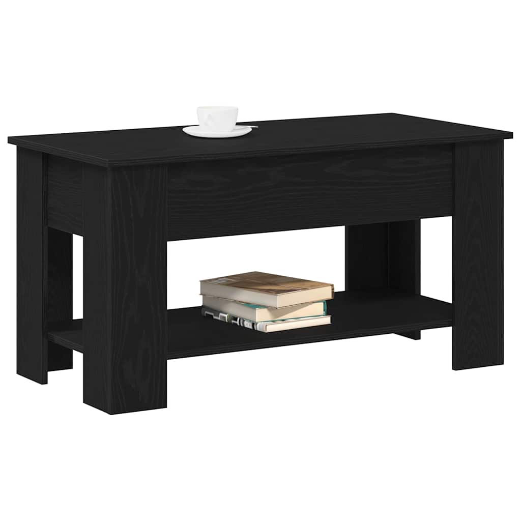 Vidaxl salontafel zwart eiken 101 x 49 x 52 cm bewerkt hout
