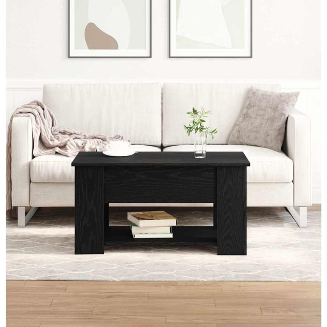 Vidaxl salontafel zwart eiken 79 x 49 x 41 cm bewerkt hout
