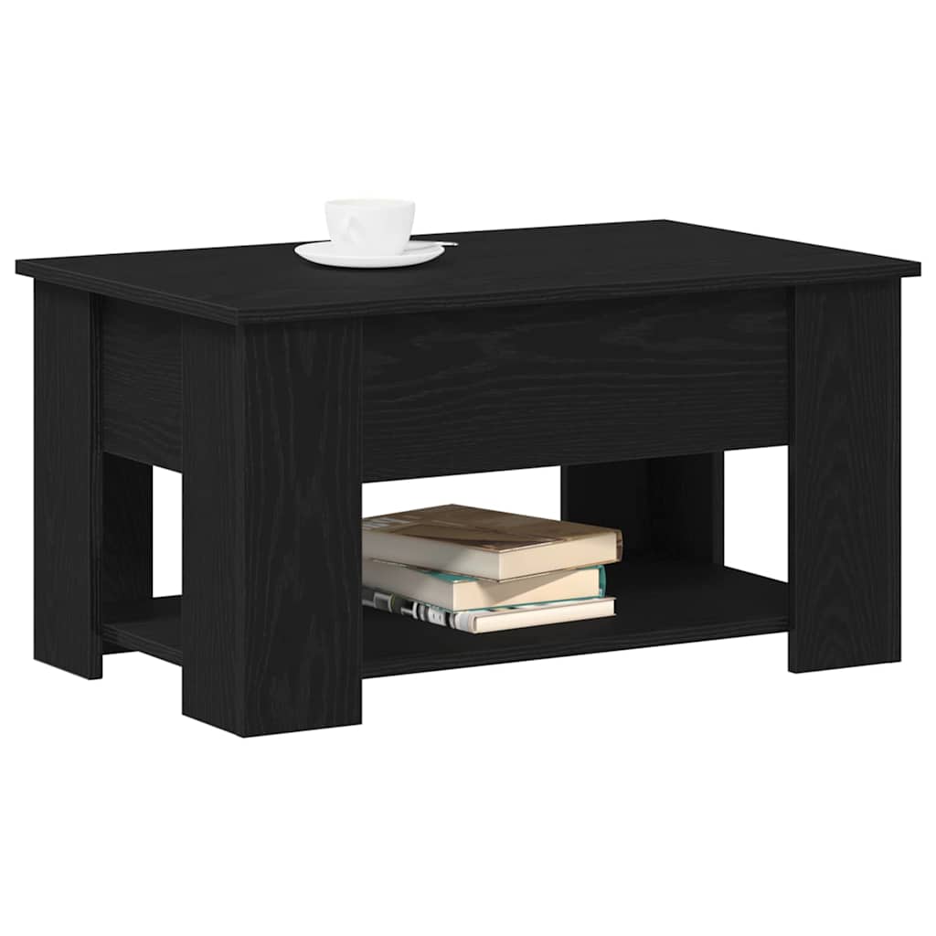 Vidaxl salontafel zwart eiken 79 x 49 x 41 cm bewerkt hout