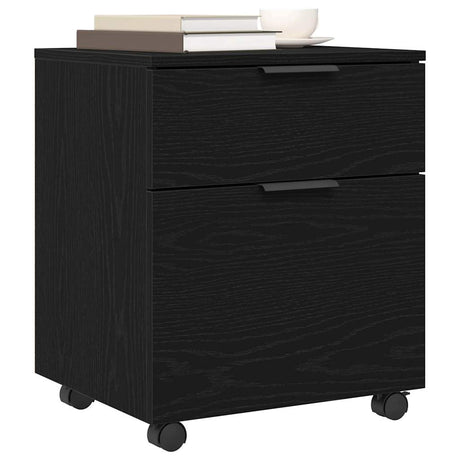 Vidaxl bestandenkast met lade zwart eiken 45 x 38 x 54 cm bewerkt hout
