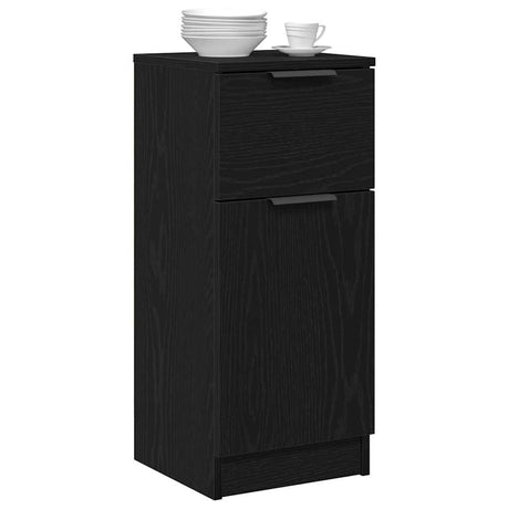 Vidaxl dressoir 2 st zwart eiken 30 x 30 x 70 cm bewerkt hout