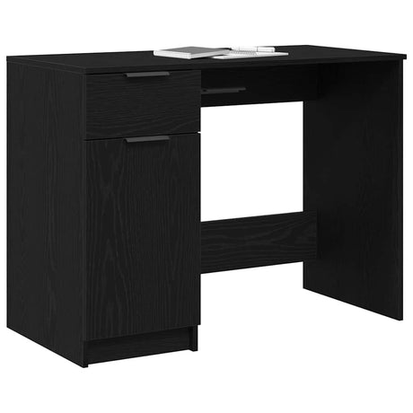 Vidaxl bureau zwart eiken bewerkt hout 100 x 50 x 75 cm