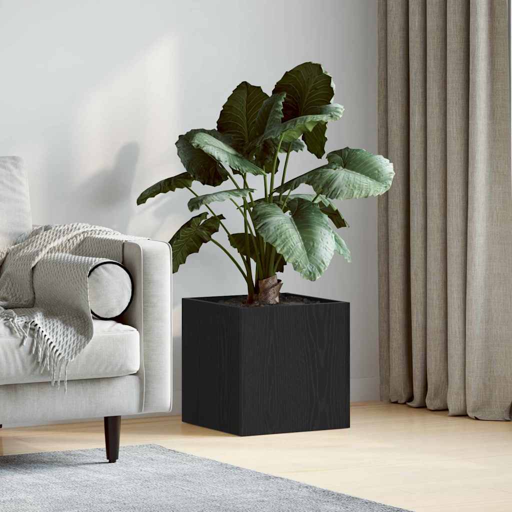 Vidaxl bloempot box zwart eiken 40 x 38.5 x 40 cm bewerkt hout