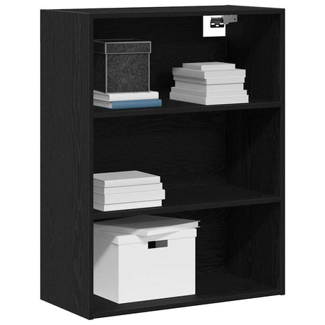 Vidaxl hangende wandkast zwart eiken 69,5 x 32,5 x 90 cm bewerkt hout
