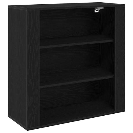 Vidaxl wandkast met plank zwart eiken 80 x 33 x 80 cm bewerkt hout