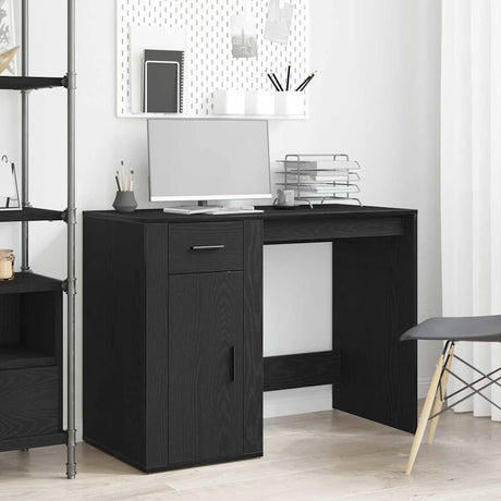 Vidaxl bureau zwart eiken 100 x 49 x 74 cm bewerkt hout