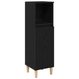 Vidaxl badkamerkast zwart eiken 30 x 30 x 100 cm bewerkt hout