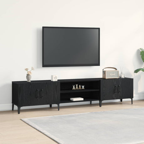 Vidaxl tv-kast 180 x 31,5 x 40 cm zwart eiken bewerkt hout